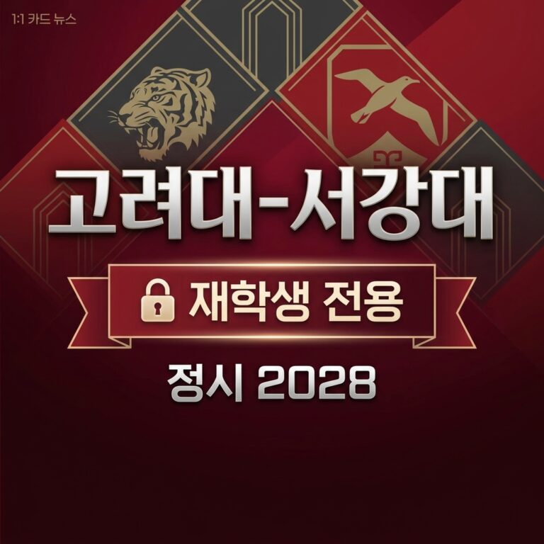 고려대 재학생 전용 정시 489명·서강대 90명 신설, 2028 대입 N수생 배제 시작됐다