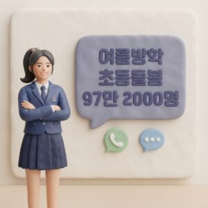 방학 중 틈새돌봄 27일 시작, 초등 학부모 신청 방법과 이용료 총정리