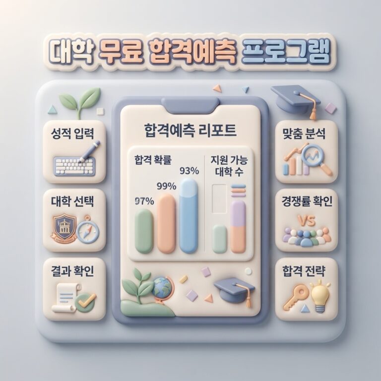 합격예측 프로그램 무료 개방 10개 대학, 컨설팅 금지 시대 2027수시 학부모 활용법