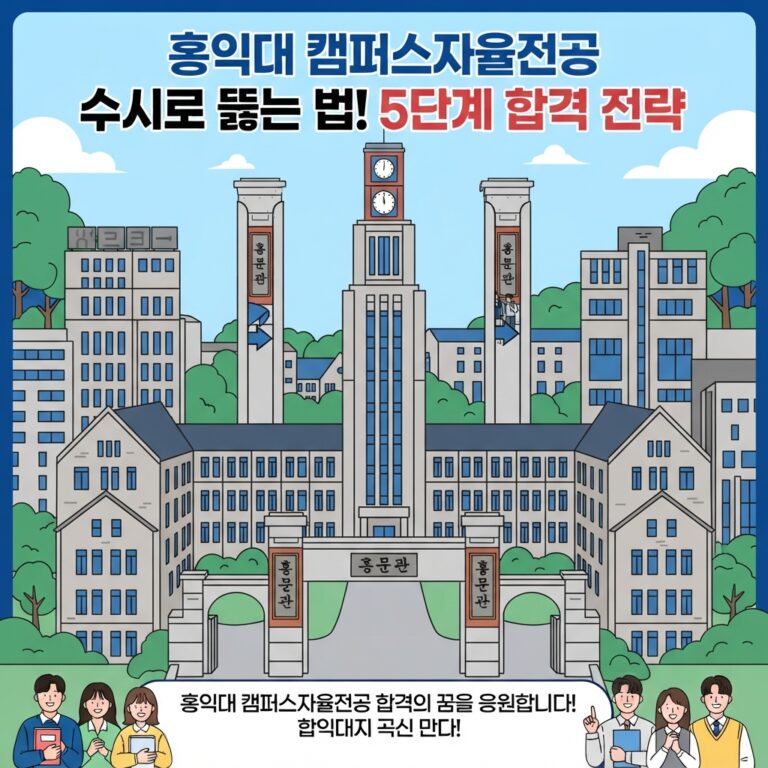 홍익대 캠퍼스자율전공 수시로 뚫는 법 — 모의논술 25일 마감, 무전공 컨퍼런스 8월 6일