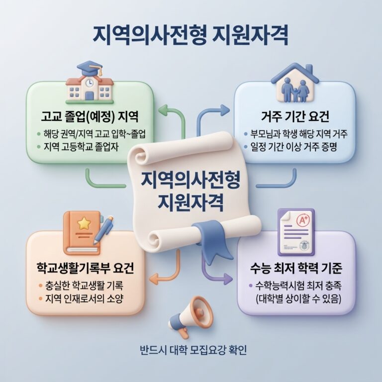 지역의사전형 지원자격 총정리, 2027 의대 490명 우리 아이 해당될까